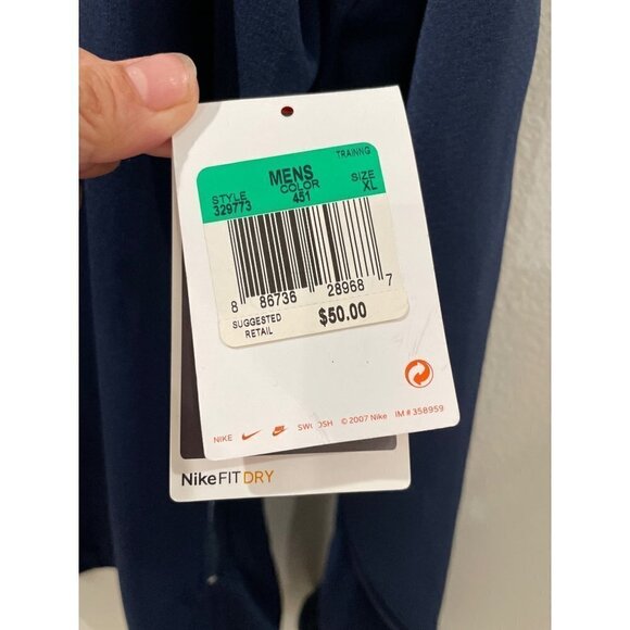 NIKE SHIRT ATHLETIC MEN ADULT XL BLUE ACTIVEWEAR DRY FIT  1/4 ZIP UP TRACK - Picture 5 of 10